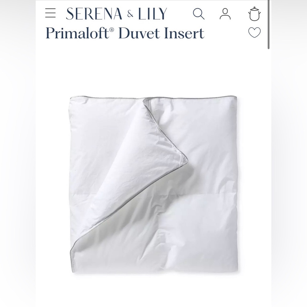 Serena & Lily White Primaloft Duvet Insert